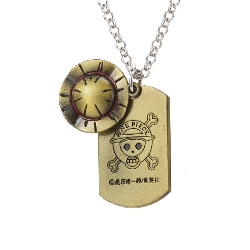 4 Pc - Luffy dual pendant chain neckalce net price 80