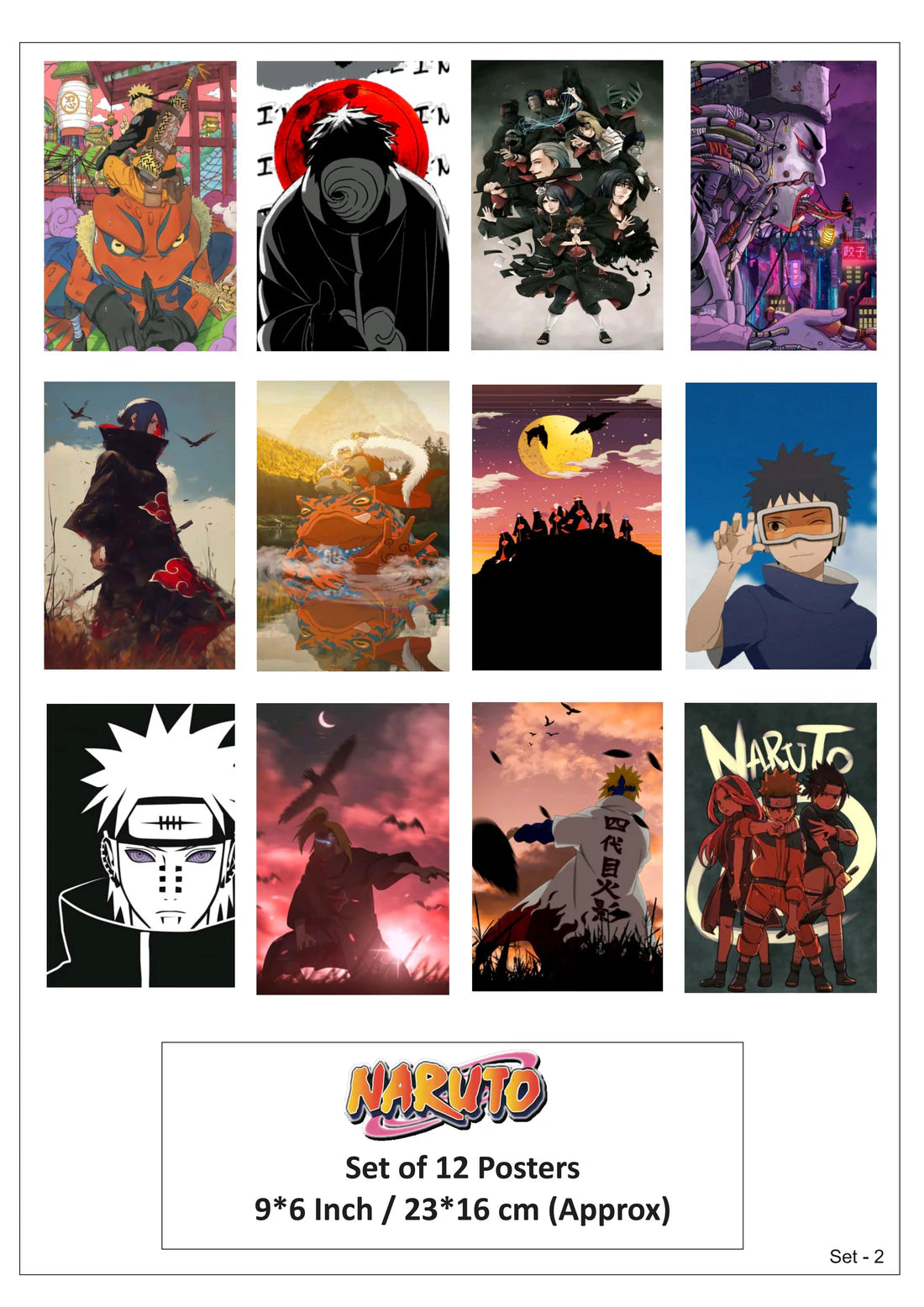 Natuto 1 small size paper poster pack of 12 (eff price 68/pkt) Pack of 3 packet